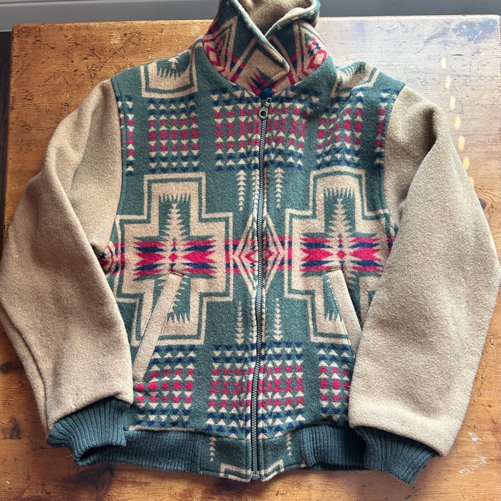 Pendleton Multicolor Geometric Wool Jacket